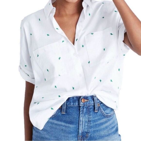 Madewell Tops - Madewell White Cactus Button Down Shirt Cotton XS